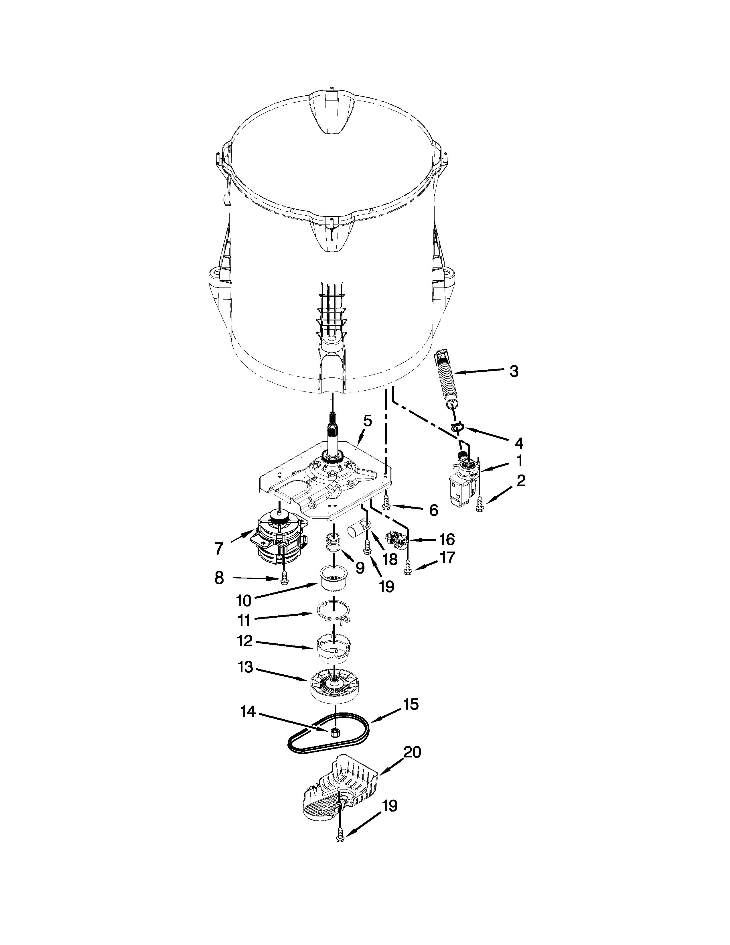 Gearcase, motor and pump parts