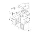 Kenmore 11020022014 top and cabinet parts diagram