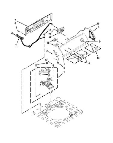 Controls and water inlet parts