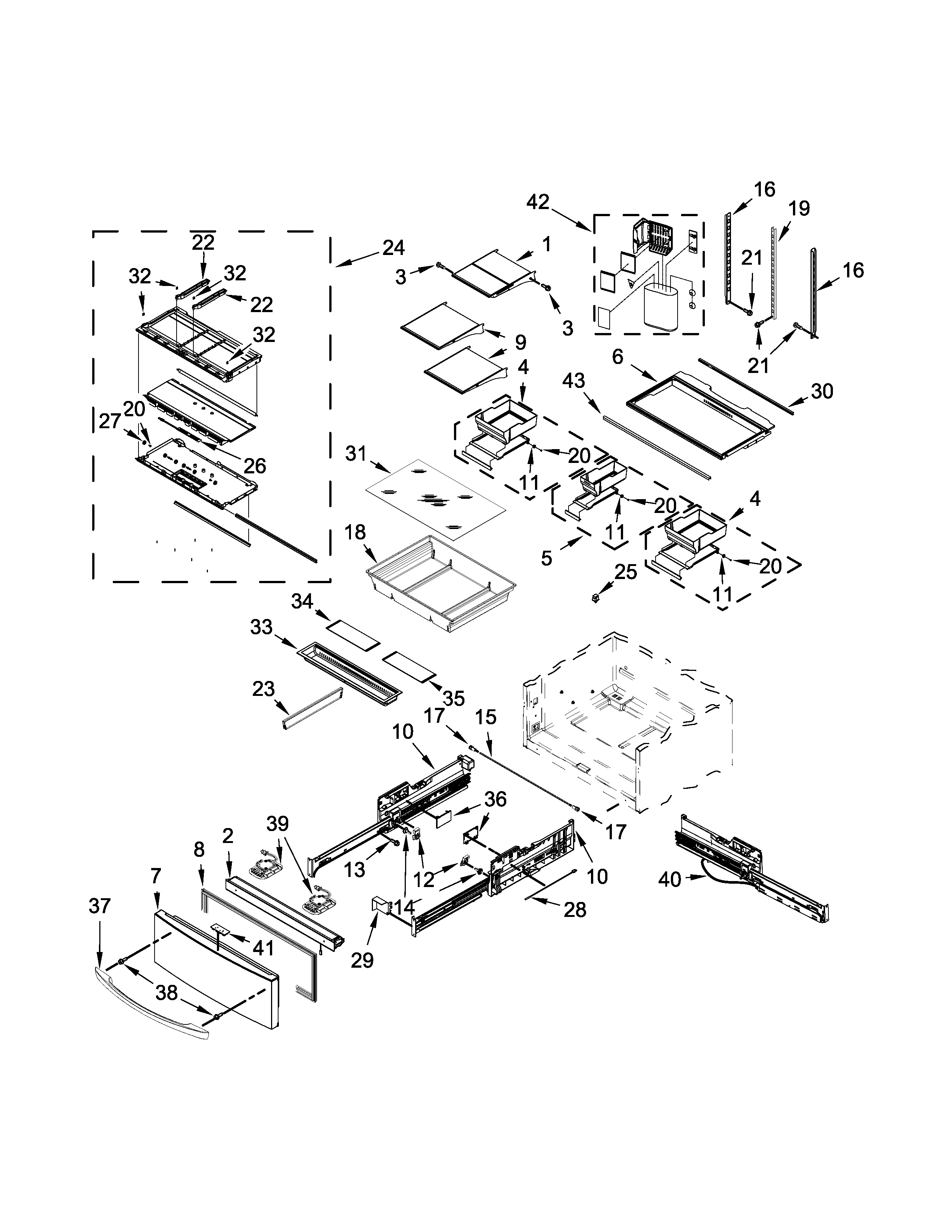 Shelf parts
