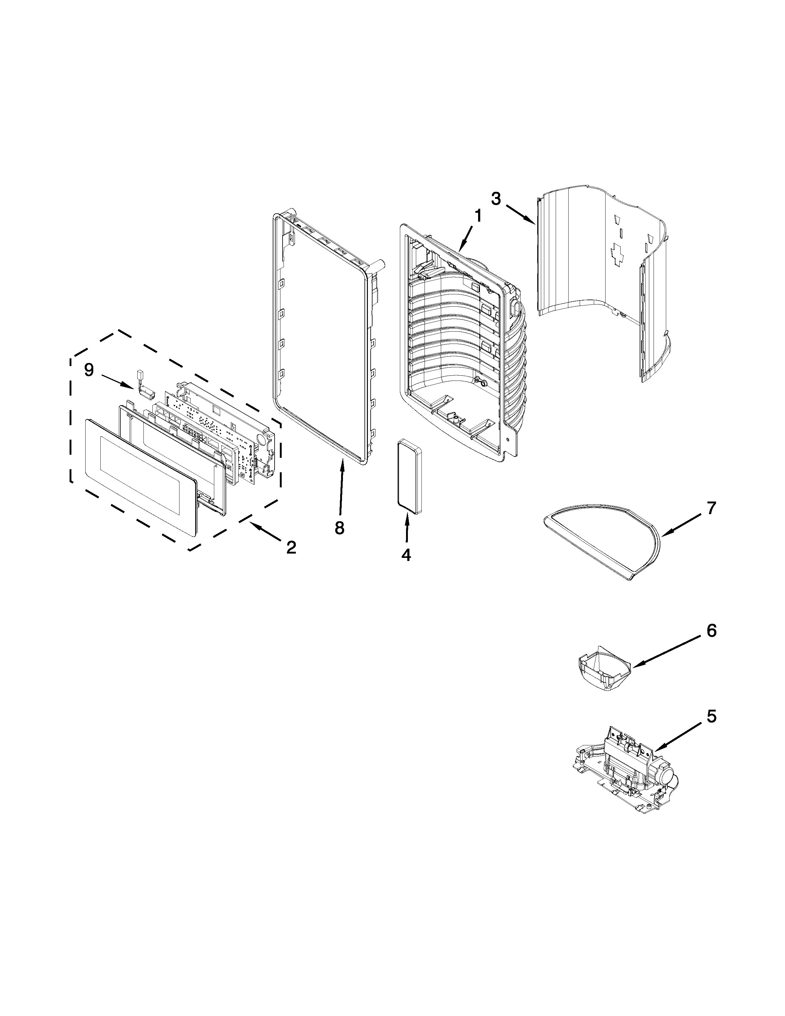 DISPENSER FRONT PARTS