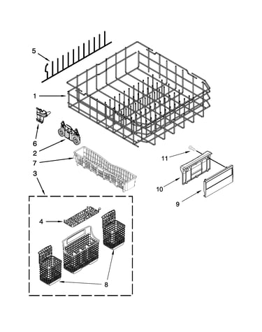 Lower rack parts