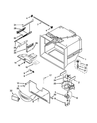 Freezer liner parts