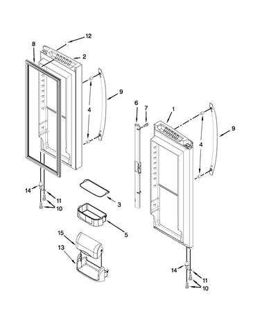 Refrigerator door parts