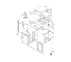 Kenmore 1105072012 top and cabinet parts diagram
