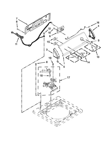 Controls and water inlet parts