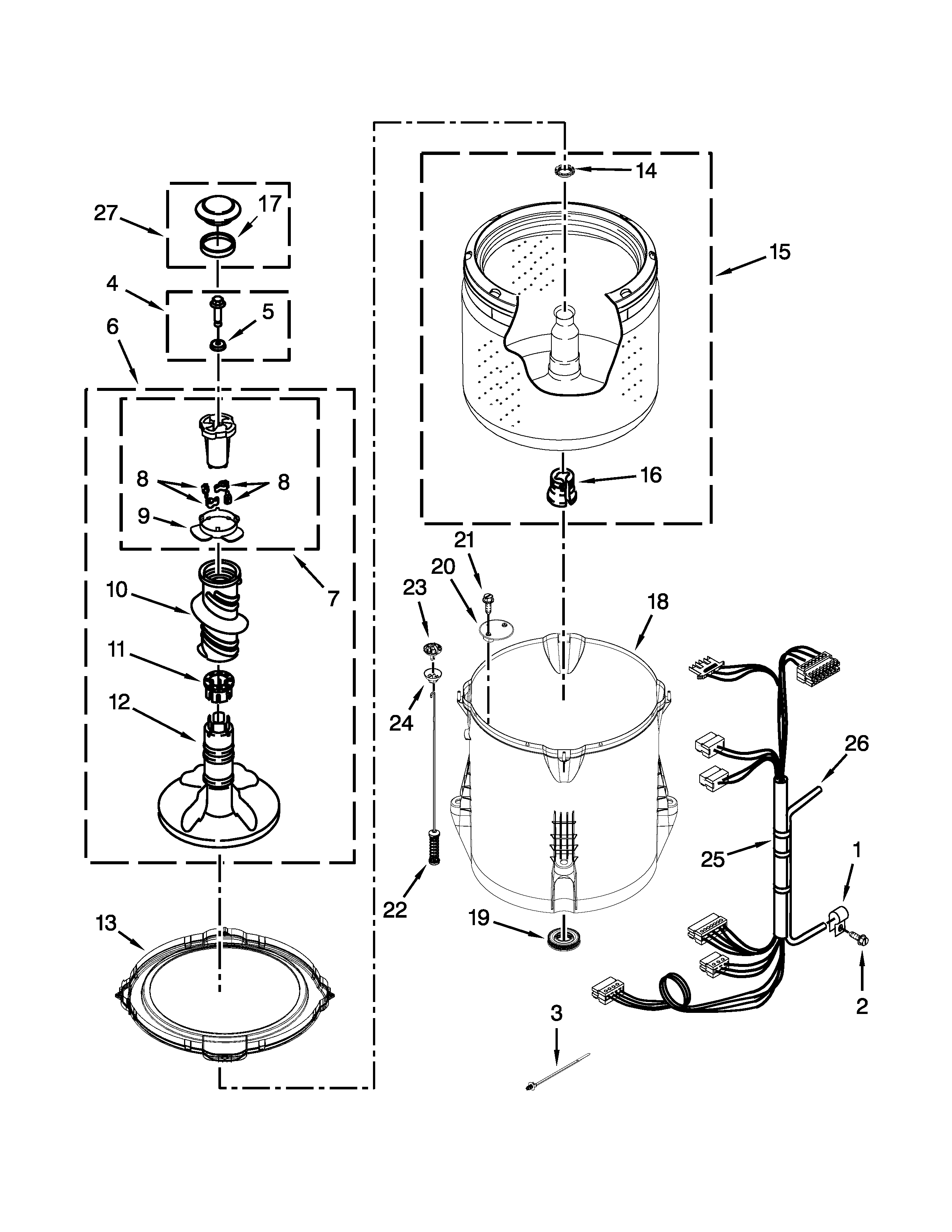 Basket and tub parts