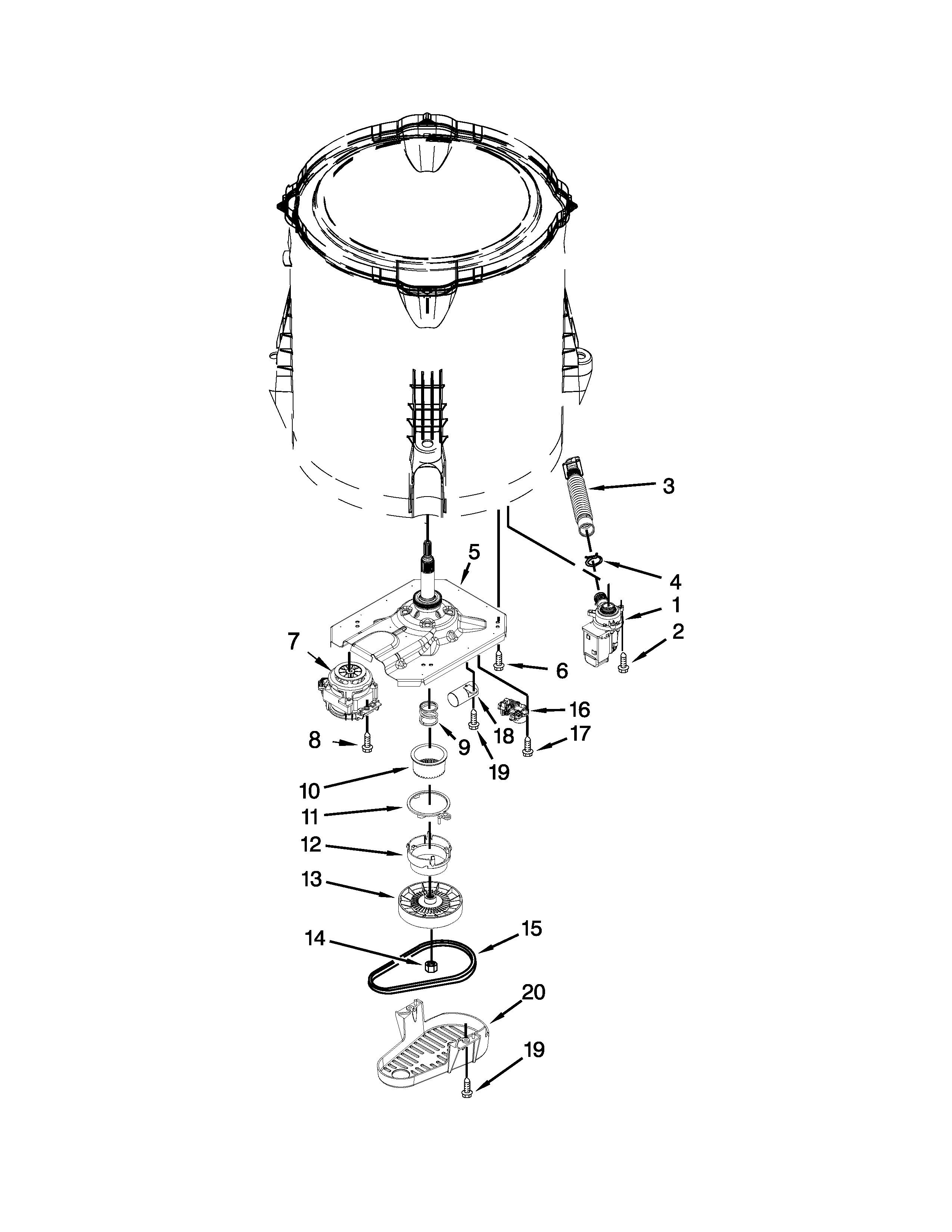 GEARCASE, MOTOR AND PUMP PARTS