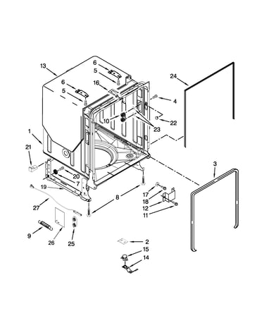 Tub and frame parts