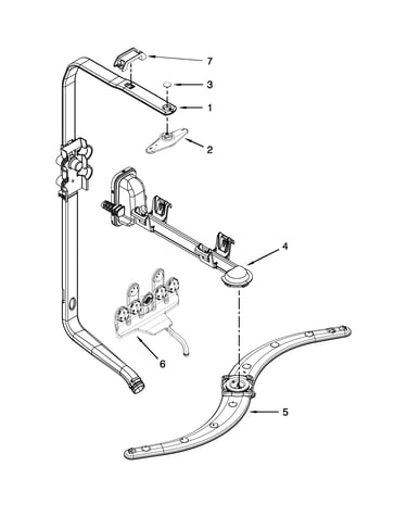 Upper wash and rinse parts