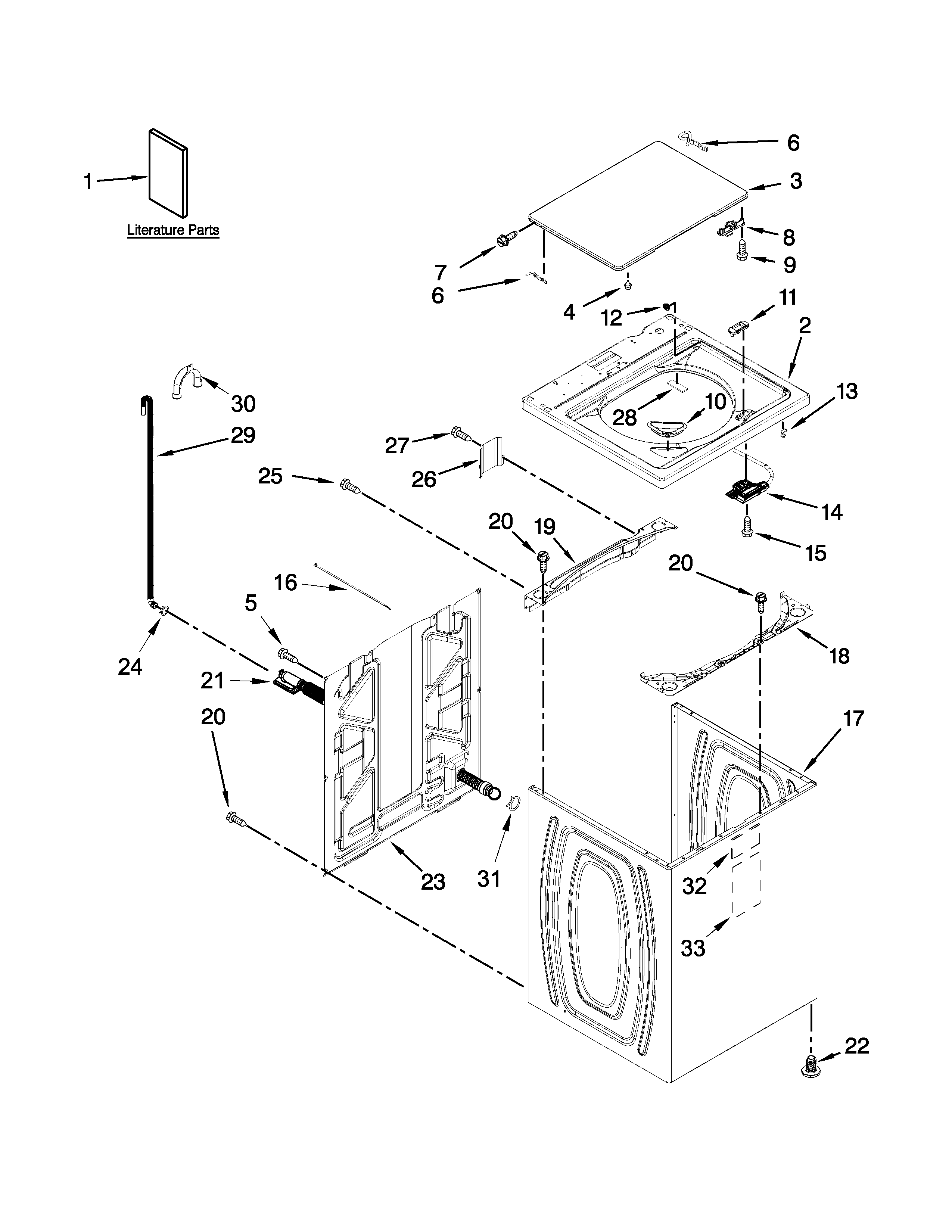 TOP AND CABINET PARTS