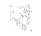 Kenmore 11025132410 top and cabinet parts diagram
