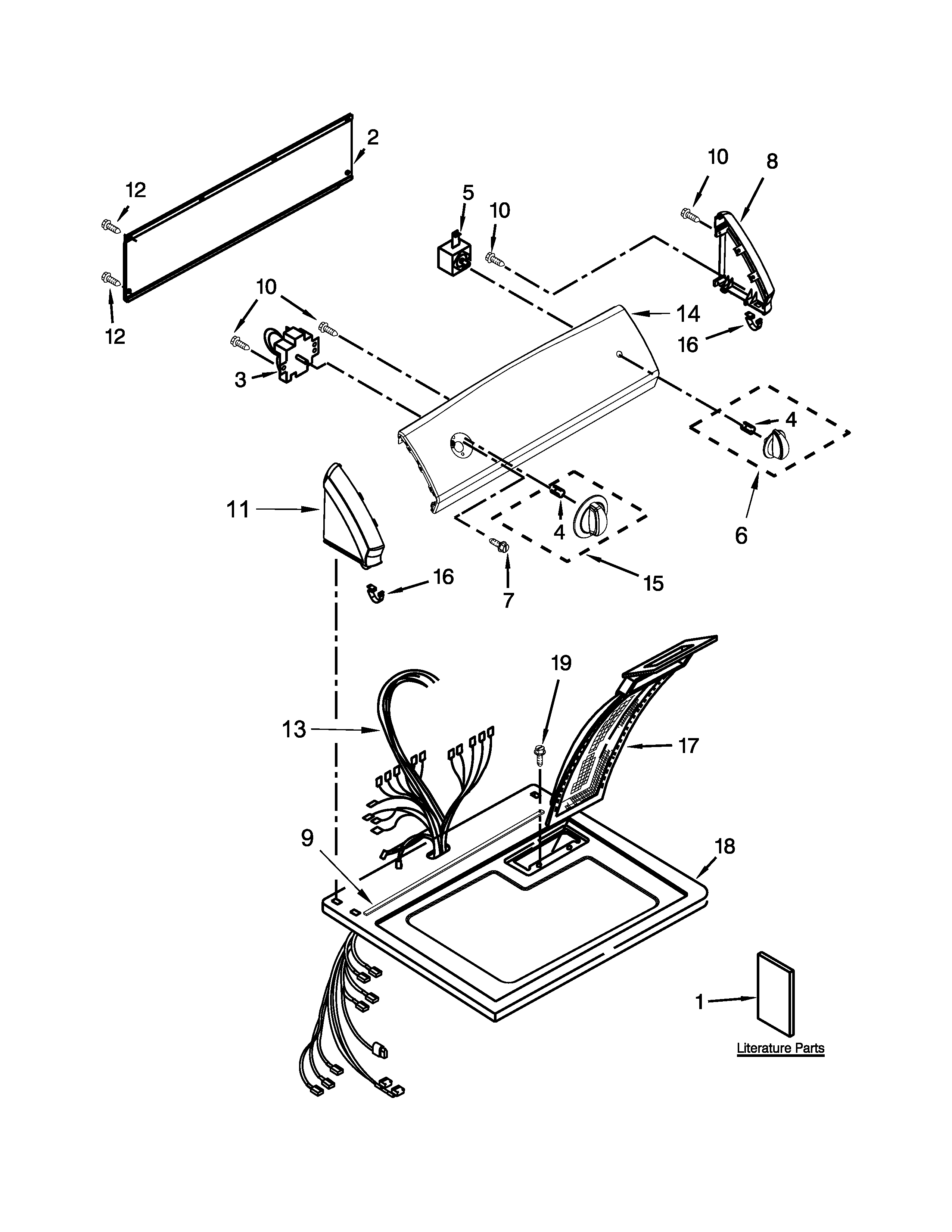 Top and console parts