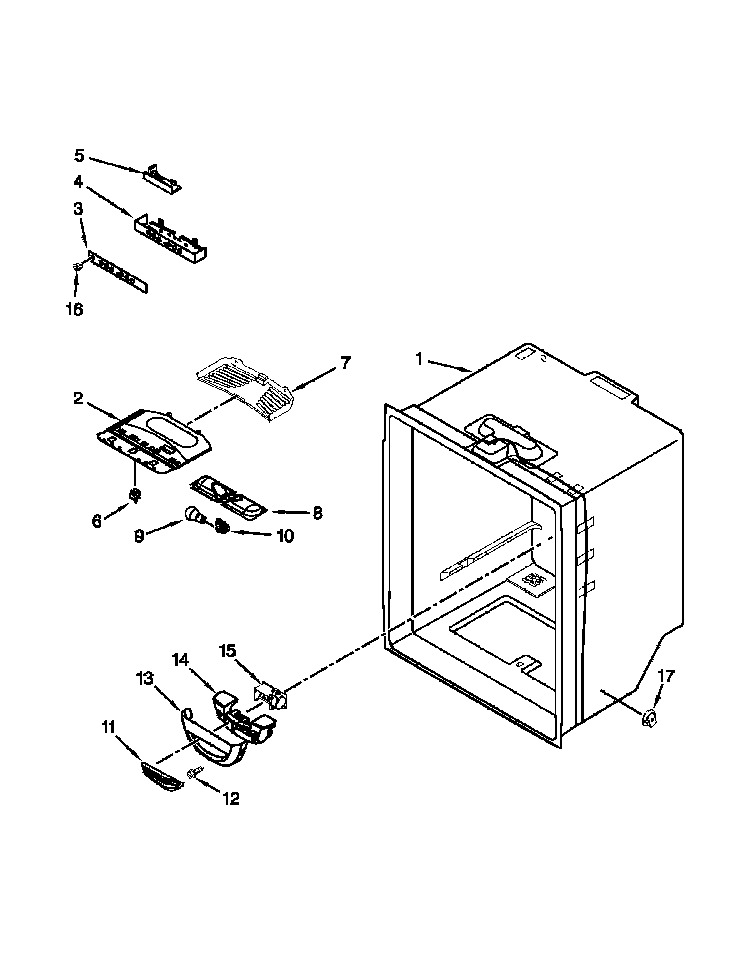 Refrigerator liner parts