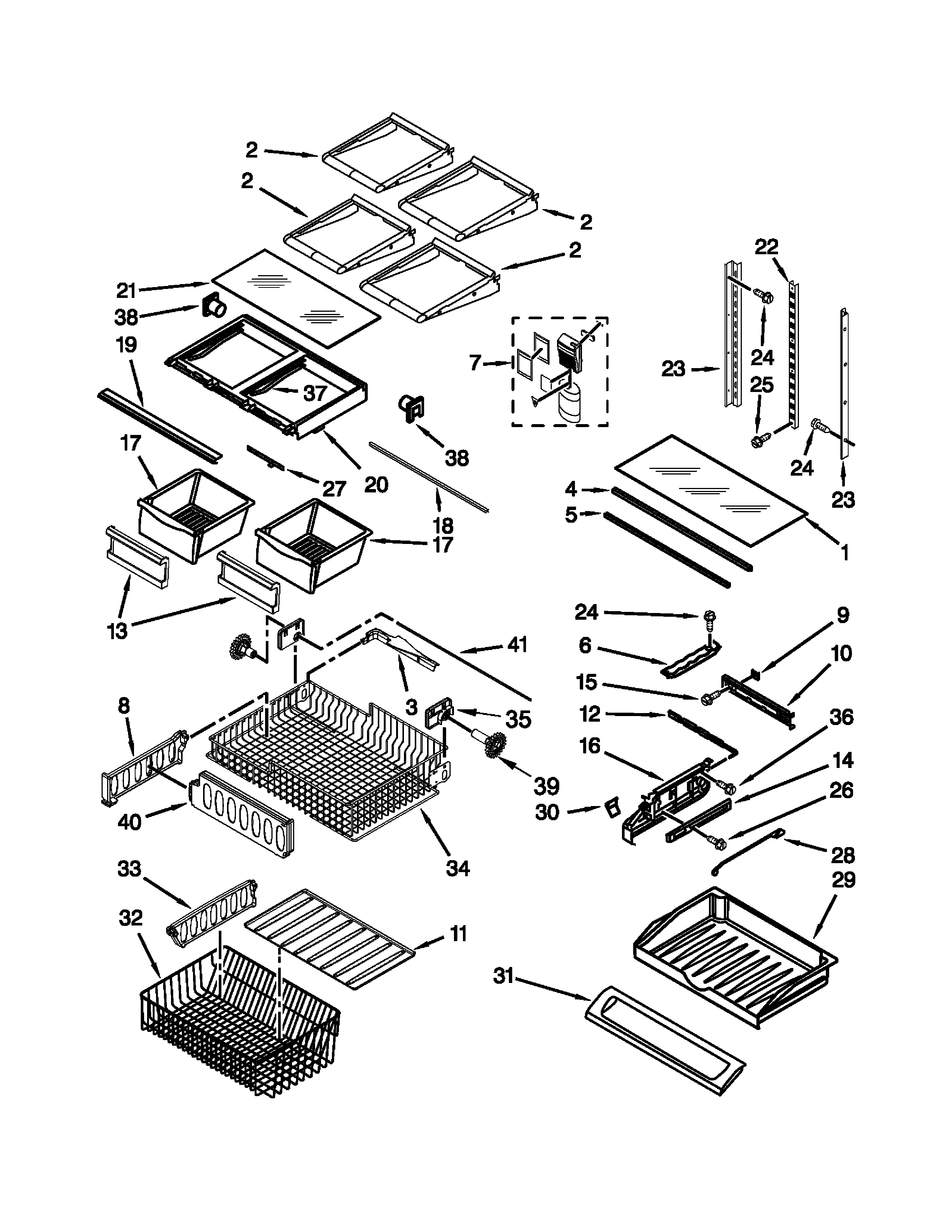 Shelf parts