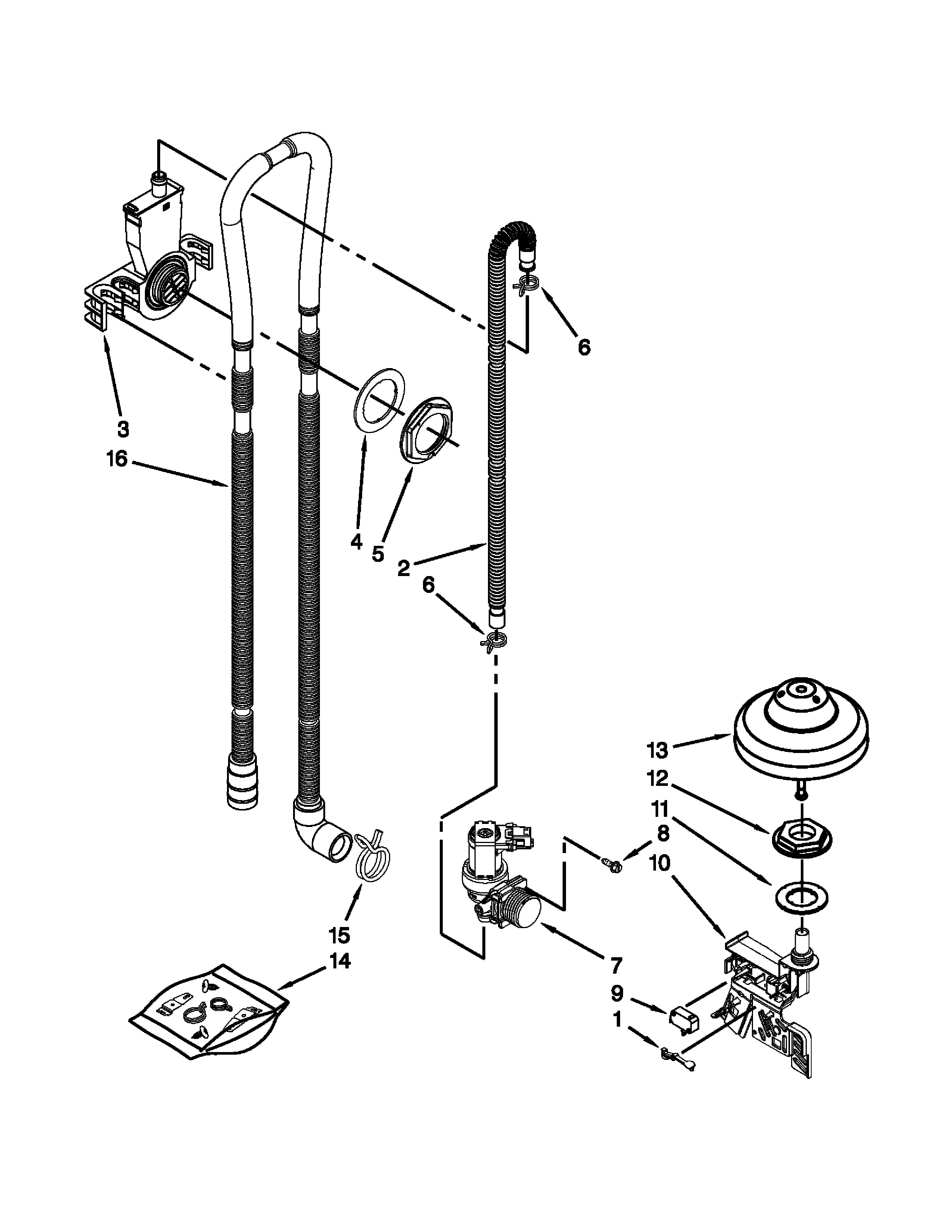 Fill, drain and overfill parts