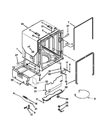 Tub and frame parts