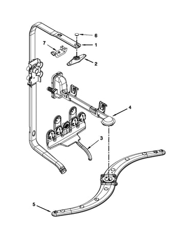 Upper wash and rinse parts