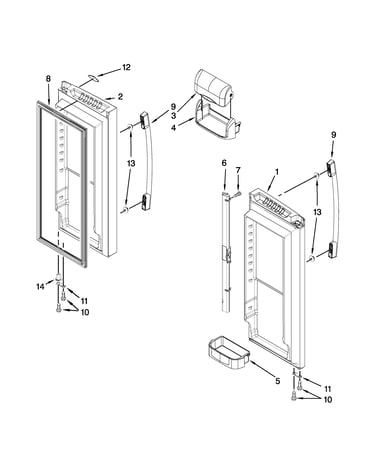 Refrigerator door parts