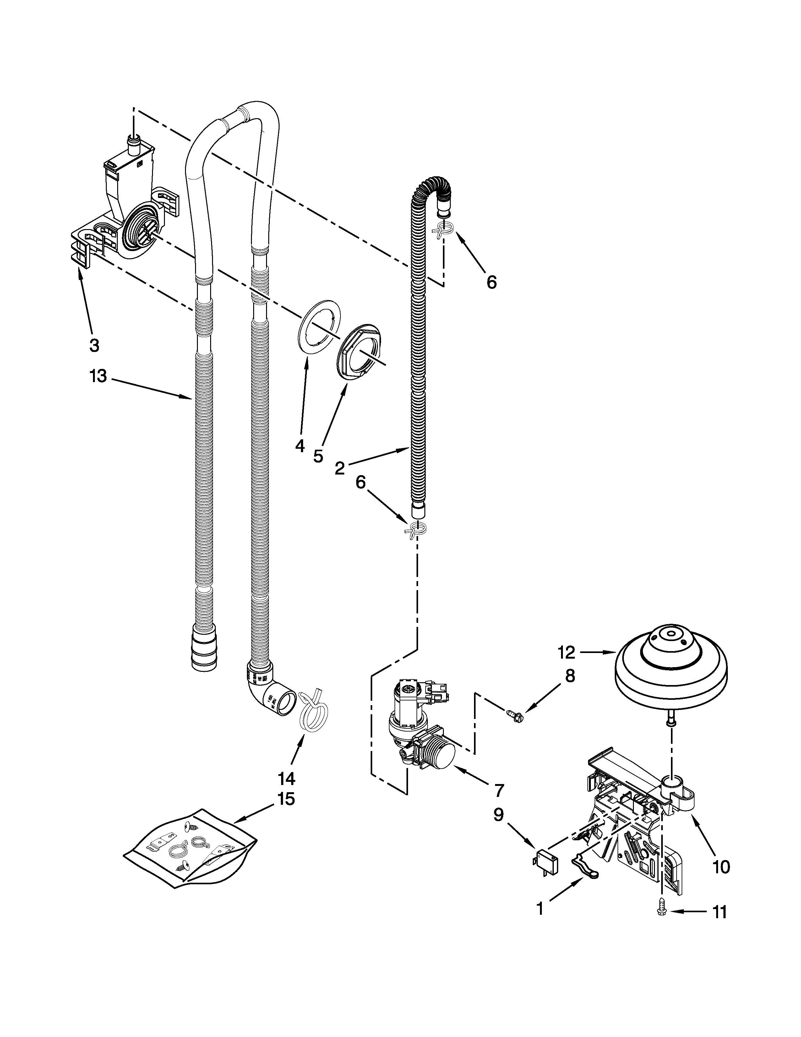 Fill, drain and overfill parts