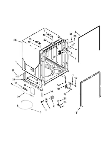 Tub and frame parts
