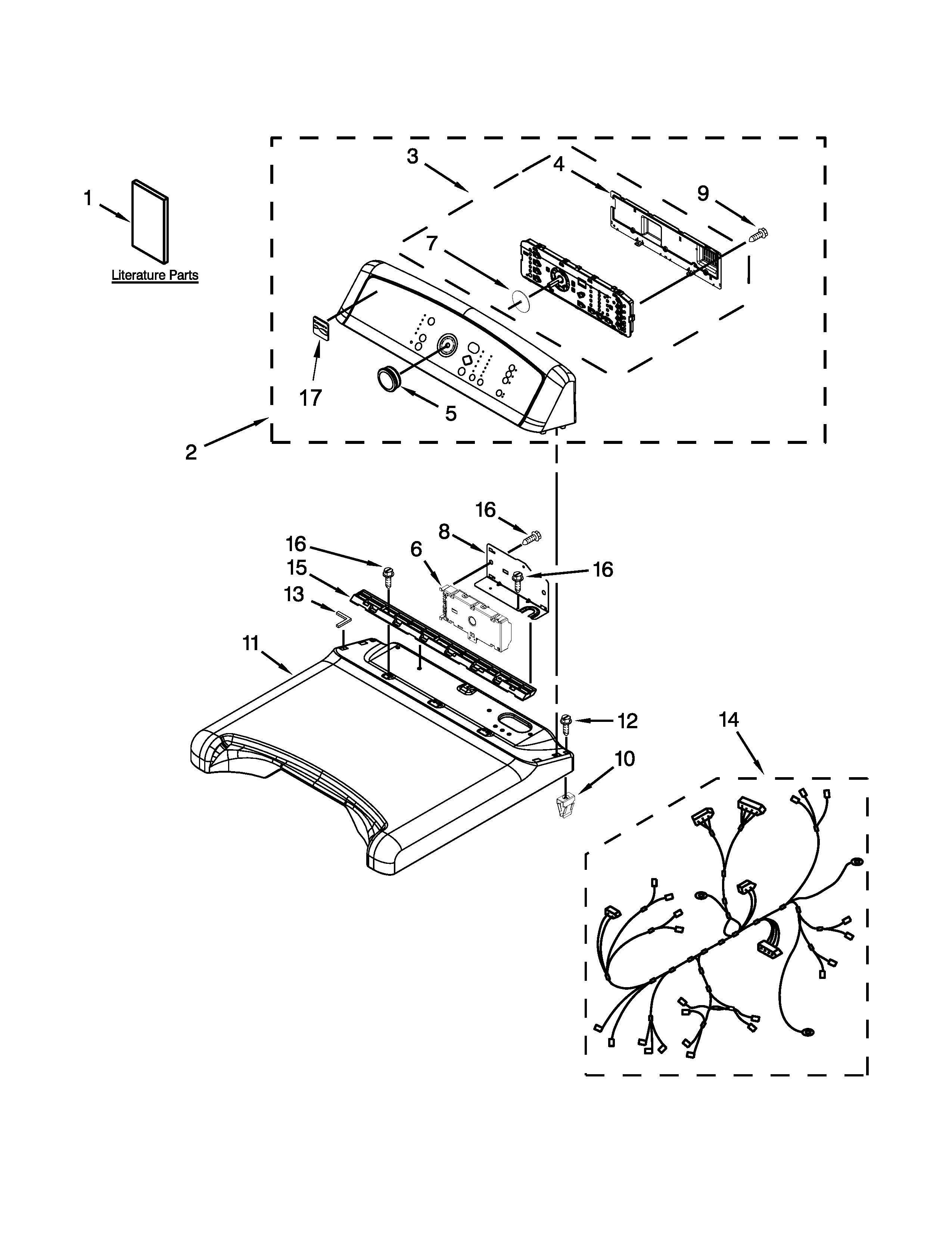 Top and console parts