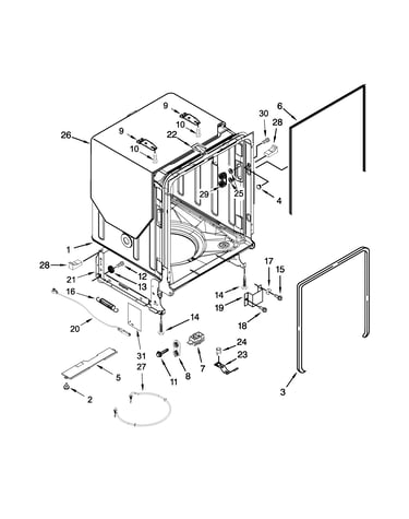 Tub and frame parts