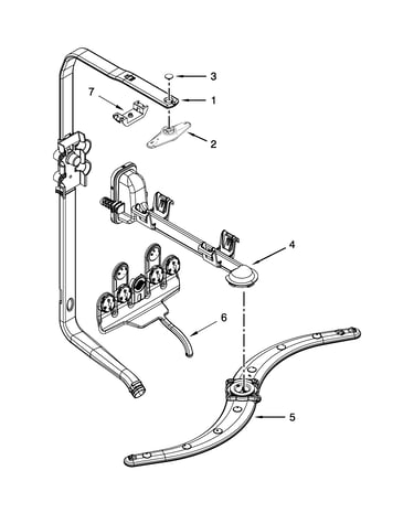 Upper wash and rinse parts