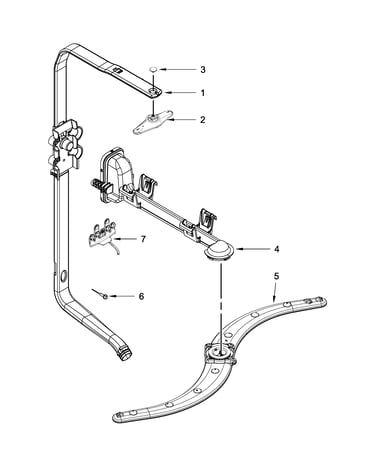 Upper wash and rinse parts