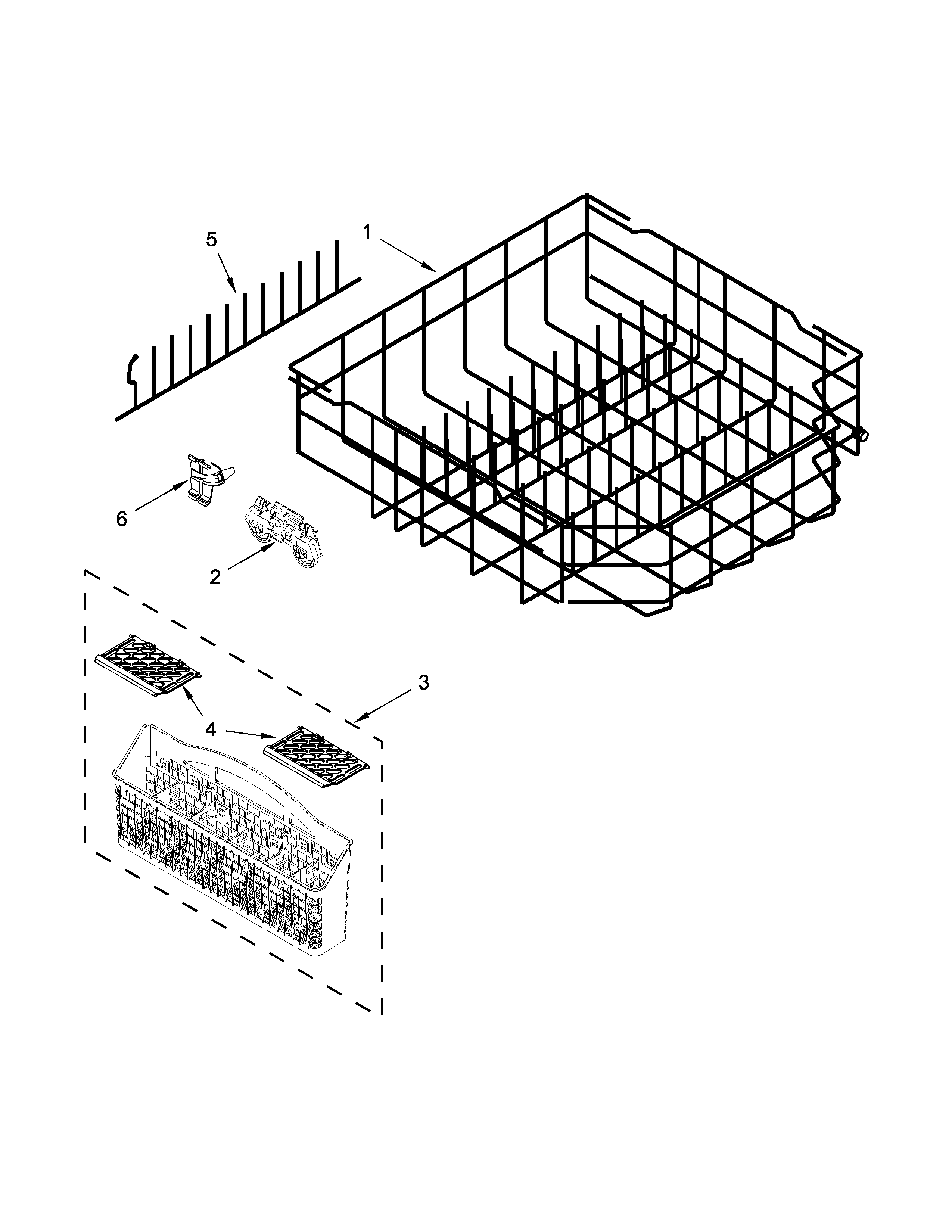 Lower rack parts