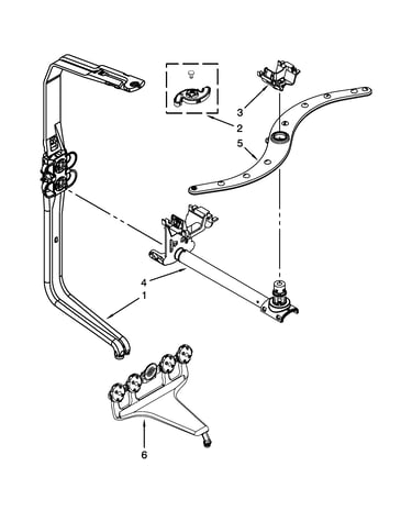 Upper wash and rinse parts