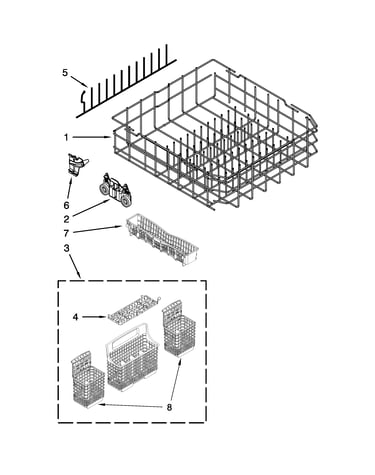 Lower rack parts