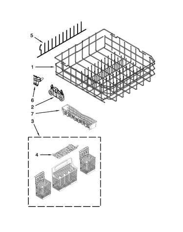 Lower rack parts
