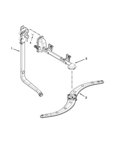 Upper wash and rinse parts