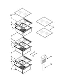 Refrigerator shelf parts