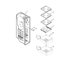 Kenmore Elite 10651712410 freezer liner parts diagram