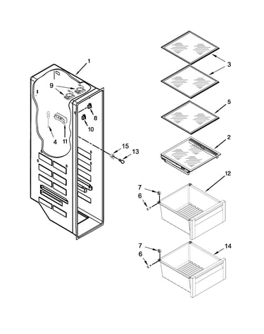 Freezer liner parts