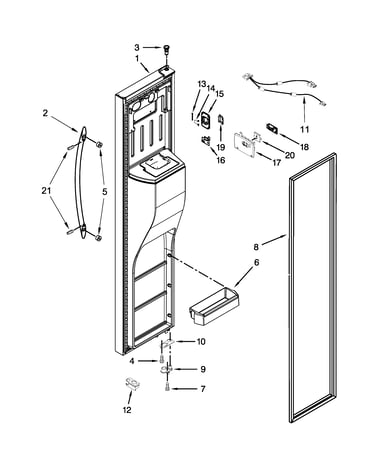 Freezer door parts