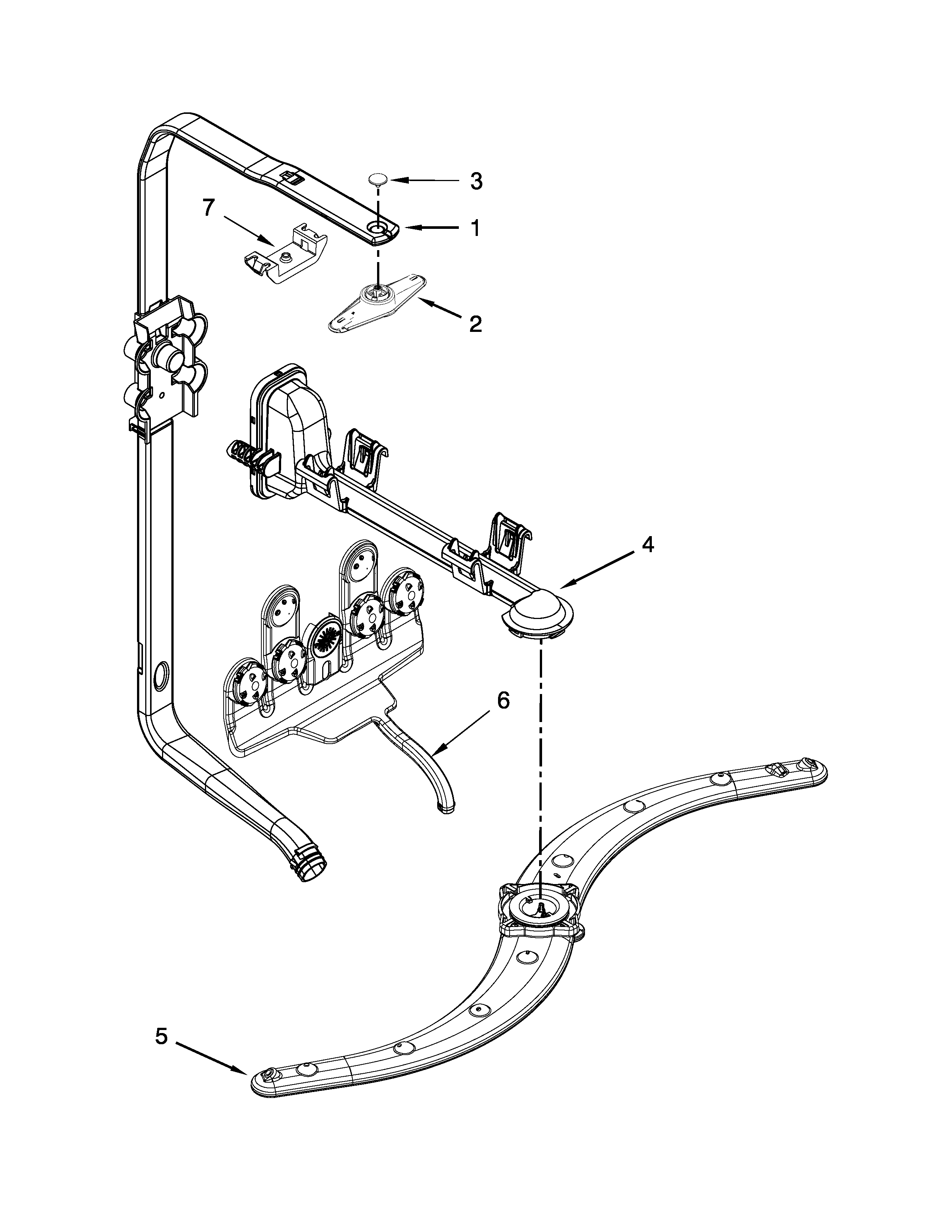 UPPER WASH AND RINSE PARTS