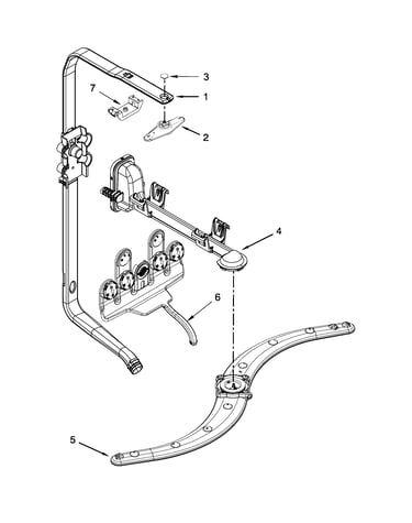 Upper wash and rinse parts
