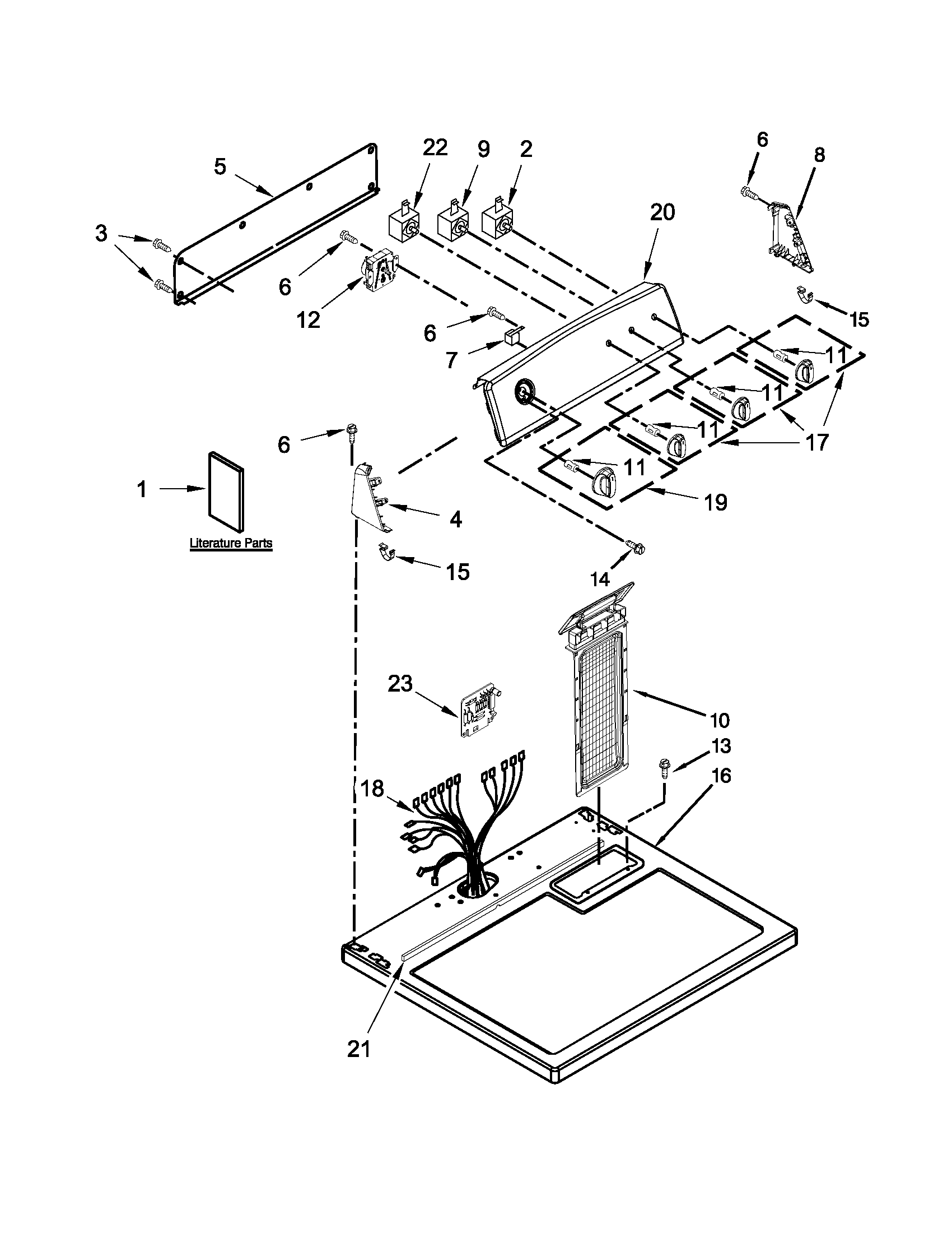 Top and console parts