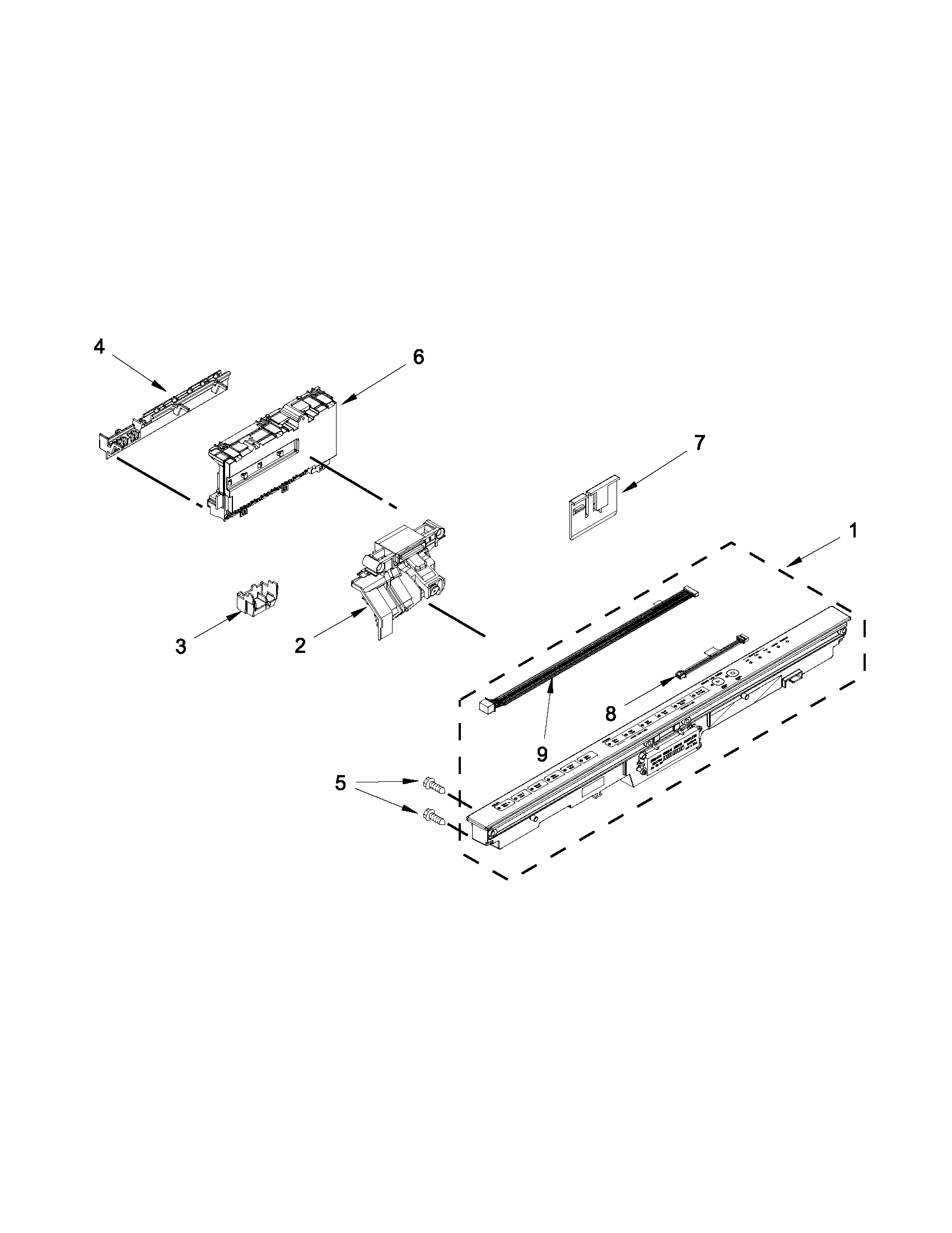 CONTROL PANEL AND LATCH PARTS