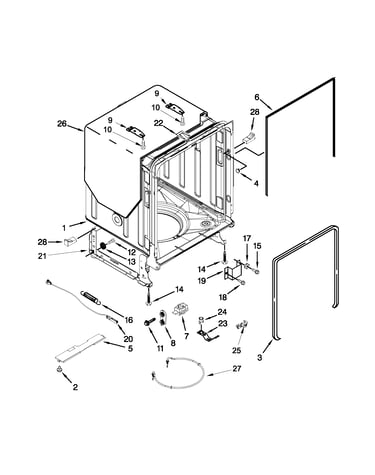 Tub and frame parts