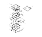 Kenmore 10651129210 refrigerator shelf parts diagram