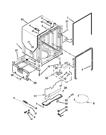Tub and frame parts