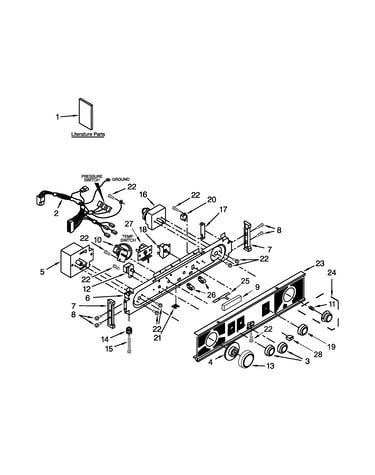 Washer/dryer control panel parts