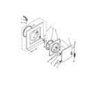 Kenmore 11081422510 dryer front panel and door parts diagram