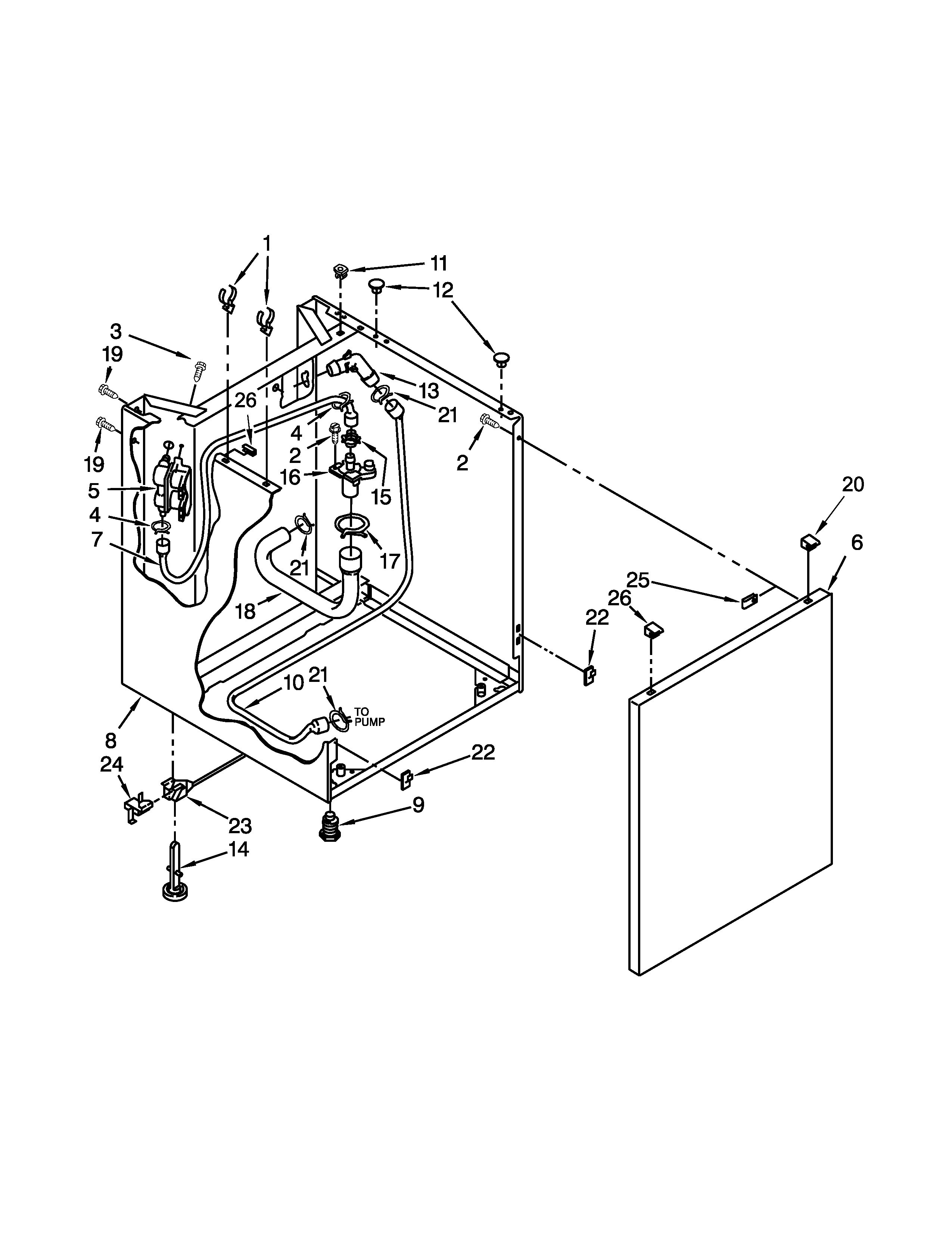 WASHER CABINET PARTS