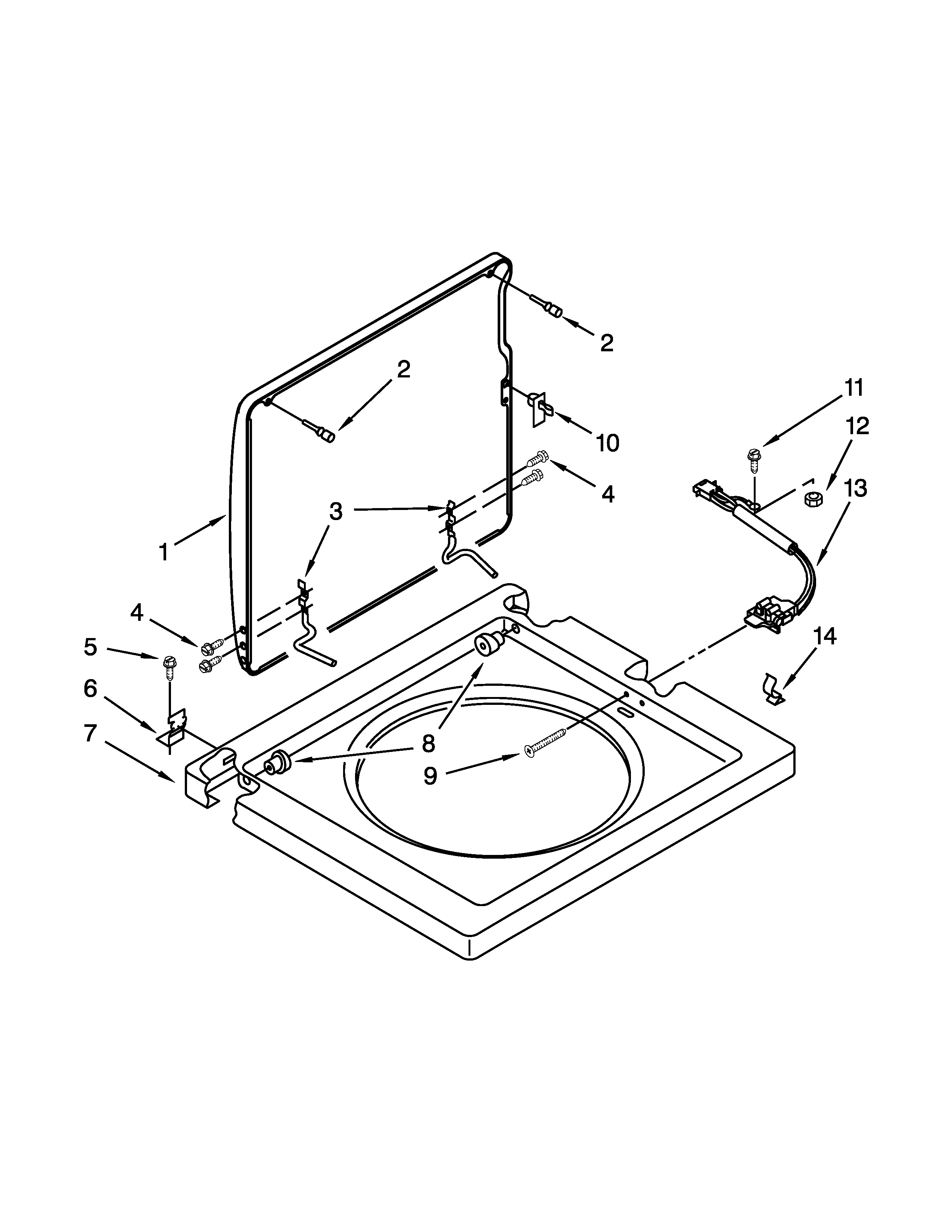 WASHER TOP AND LID PARTS