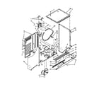 Kenmore 11081432510 dryer cabinet and motor parts diagram